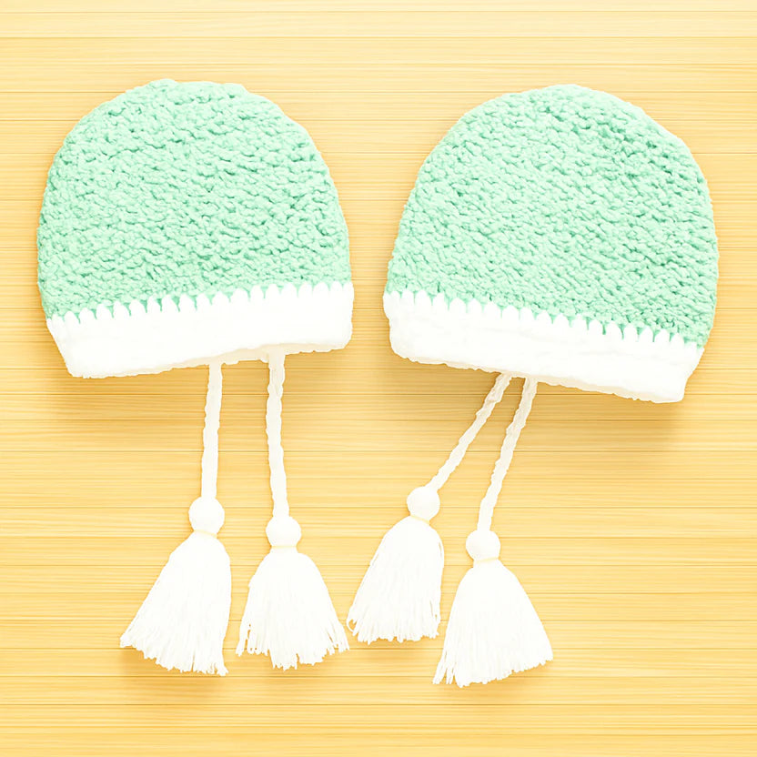 Handmade Baby green Crochet Gloves