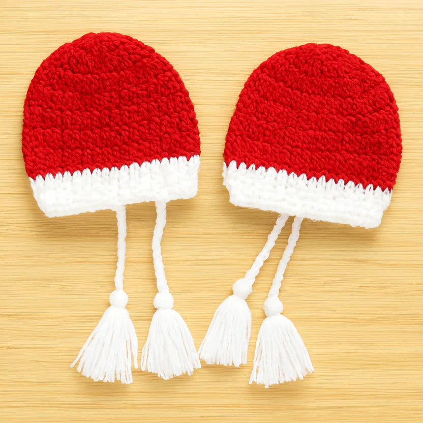 Handmade Baby Red Crochet Gloves