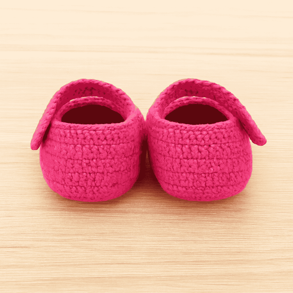 Crochet Pink Baby Shoes