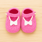 Crochet Pink Baby Shoes